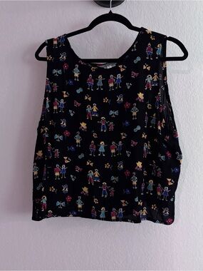Vintage Stonebridge Novelty Print Tank Top Size Large